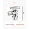 image:imageVEVOR 10 Pack Angle Stop Valve Water Shut Off Valve 12 PEX x 38 OD Compression 14 TurnChrome Plated Brass Shutoff Valves for Bathroom Kitchen Toilet Shower Plumbing10